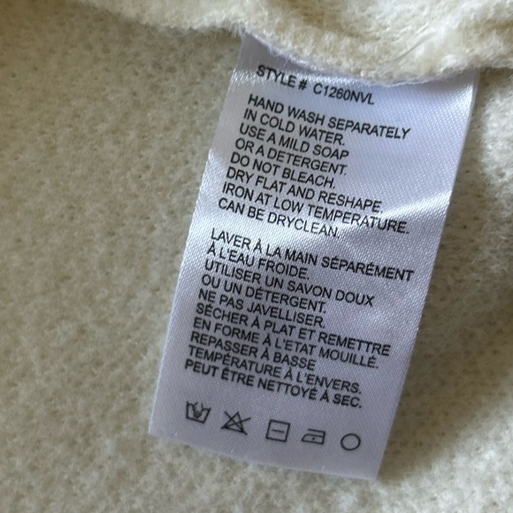 Anthropologie NVLT Button-Front Embroidered Knit Lady Jacket Ivory size L - Picture 9 of 10